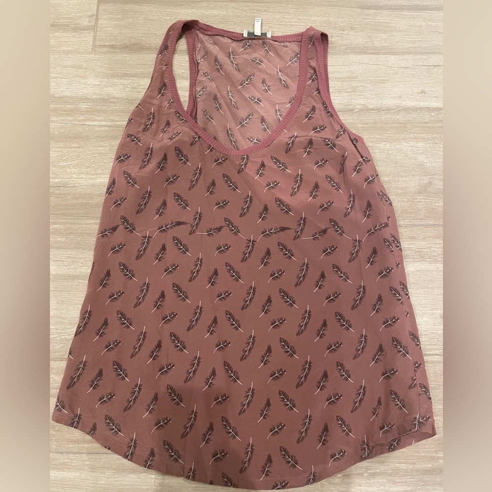 Joie Racerback Feather Silk Cami Size XS